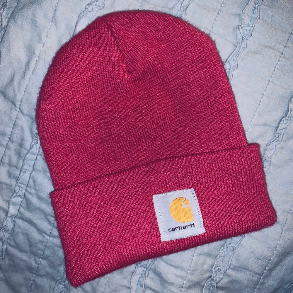 Pink Carhartt beanie